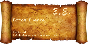 Boros Eperke névjegykártya